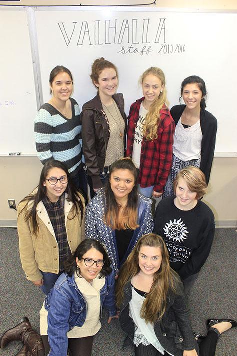 This year's staff (L-R): Cierra  Holder, Elizabeth Robbins, Adalyn Tibbits, Cierra Dolquist, Bailey Hall, Rose Blume, Shaylee Wolf , Noel Gasca and Brittney Wood. 