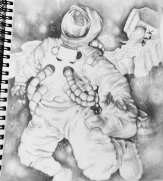 Astronaut by julia Egan in Pencil