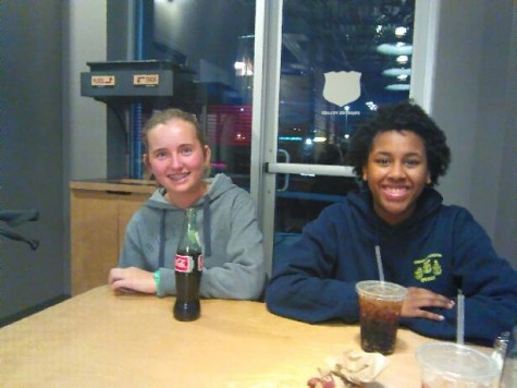 Junior Kyla McCall hosted Rachel Kemp