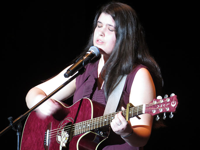Winner of 2017 Talent Show Madi Gillbert with her original song called “Phoenix”. As well as singing an original, she played the guitar too.