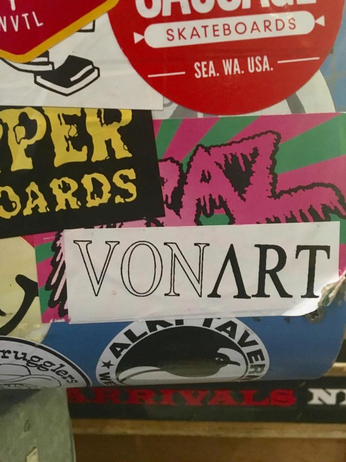Vonart%3A++A+sticker+on+the+retro+phone+booth+in+Seattle%E2%80%99s+iconic+Easy+Street+records+store.+In+this+location%2C+music+and+other+mediums+of+art+are+presented+and+sold+to+customers+looking+for+tasteful+additions+to+their+lives.+One+may+find+some+writers+typing+on+their+laptops+in+the+cafe+located+inside+or+musical+artists+performing+on+their+mini-stage.+All+are+welcome+to+share+their+art+and+experience+others+as+well.+%E2%80%9CArt+is+anything+anyone+creates.+Whether+that+be+on+a+canvas+or+paper+-+on+their+body+or+even+clothing%2C%E2%80%9D+junior+Sydney+Judnich+said.+
