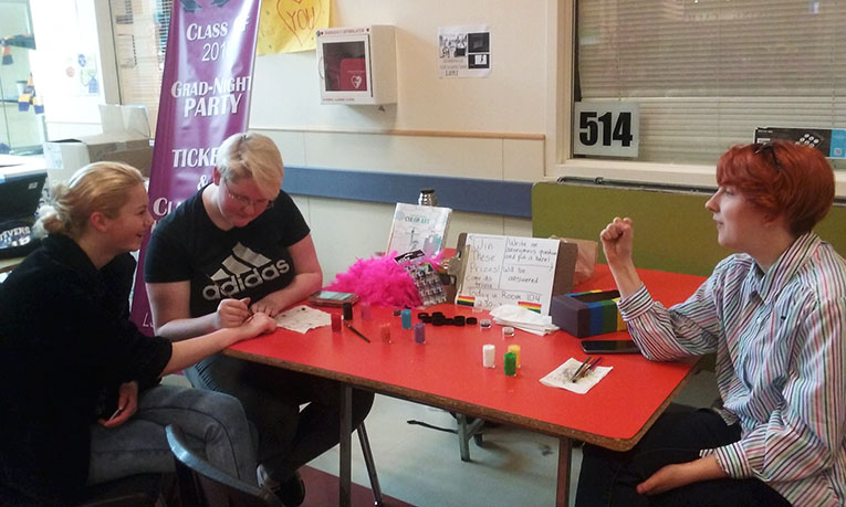 Gender Sexuality Alliance paints faces and raises awareness