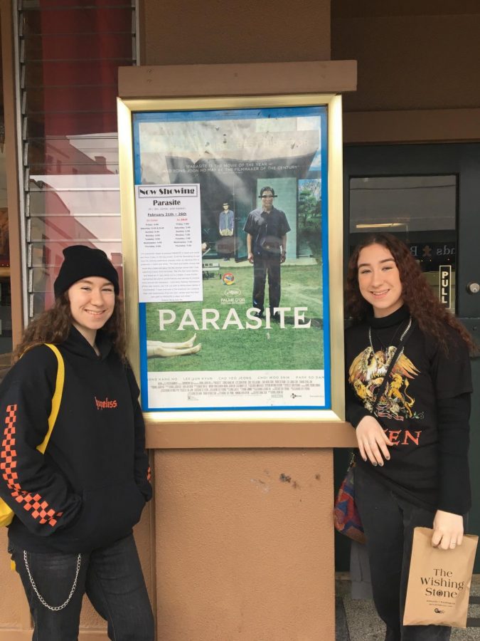 Movie weekend! Juniors Emma and Ashley Brouqua stand in front of The Edmonds Theater and look forward to watching “Parasite” by director Bong Joon Ho. It became a hot topic in the film industry and attracts a lot of young viewers. “This is a thriller of extraordinary cunning and emotional force. You will enjoy every second of it,” Brouqua twins said.