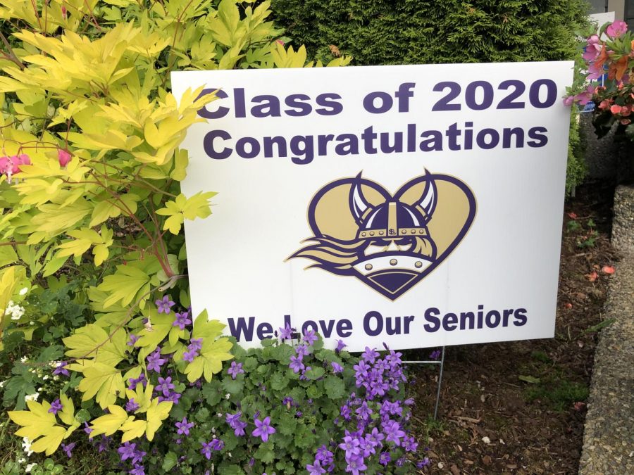 The yard sign given to seniors. This sign means more to many than you would believe.