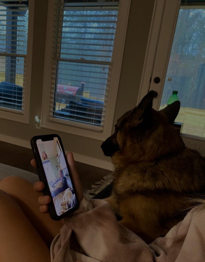 Connected: Facetime is a great resource for people to use to communicate with the ones they are unable to see. The list of things Covid-19 effects continues to grow. “I hope everyone does what they have to to keep everyone safe and help us move forward,” Vice Principal Tonya Grinde said.