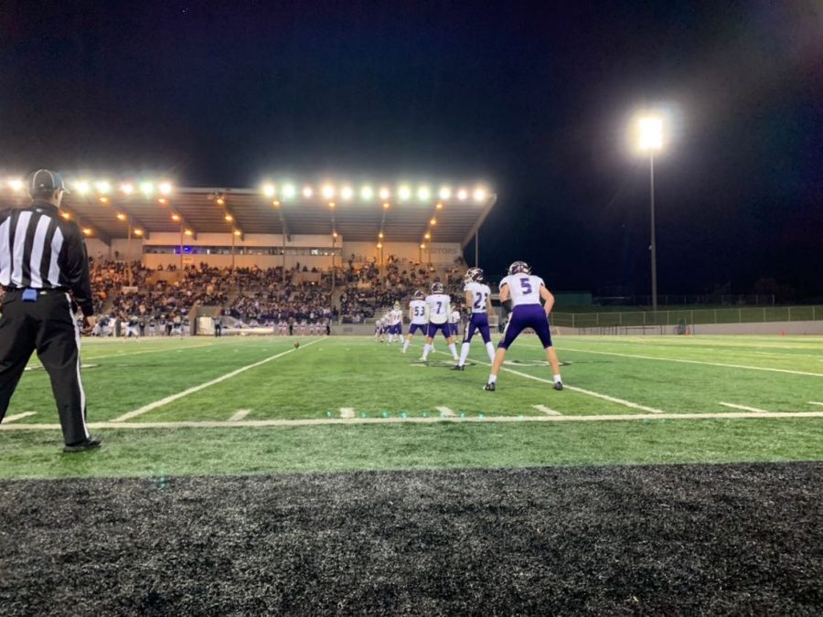 Are You Ready?! Lake Stevens football team waits to kick the ball off against the Glacier Peak Grizzlies at Veterans Memorial Field in Snohomish. Lake Stevens won the matchup in a 34-28 game. At the end of the season, this is the game that will decide our conference, senior Colby Easterling said.