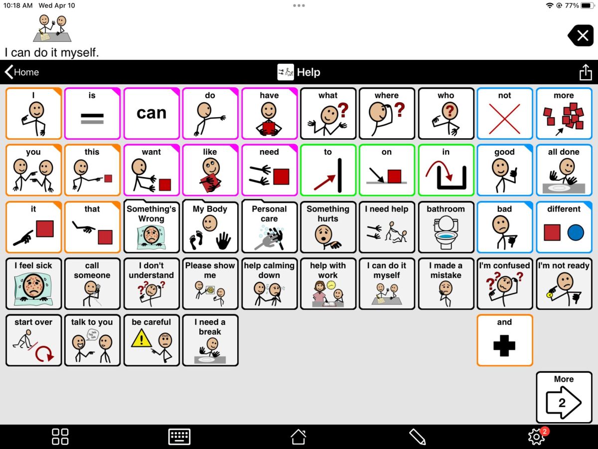 The buttons on this page all relate to the topic of "HELP".