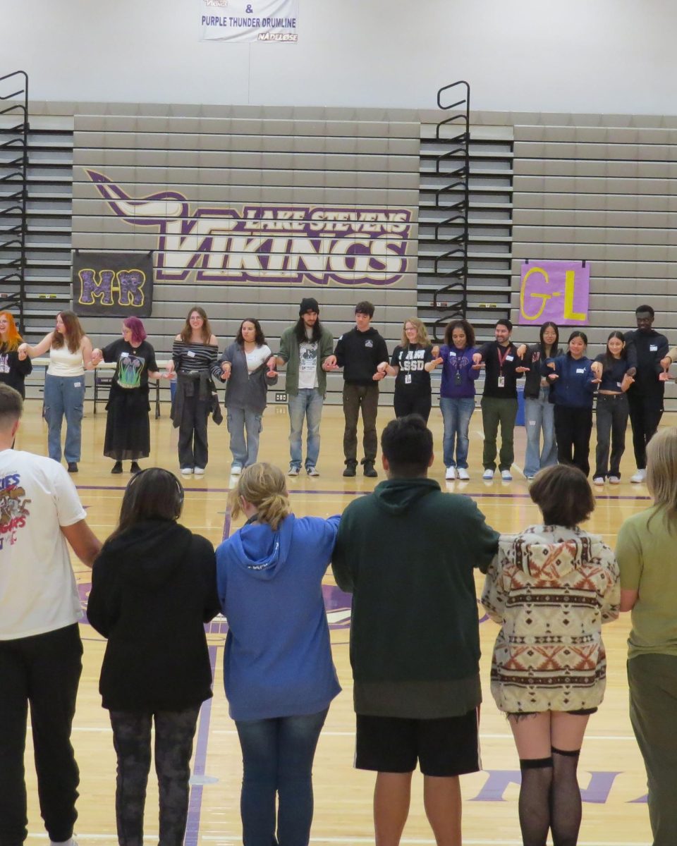 Students participate in an adrenaline-inducing icebreaker.