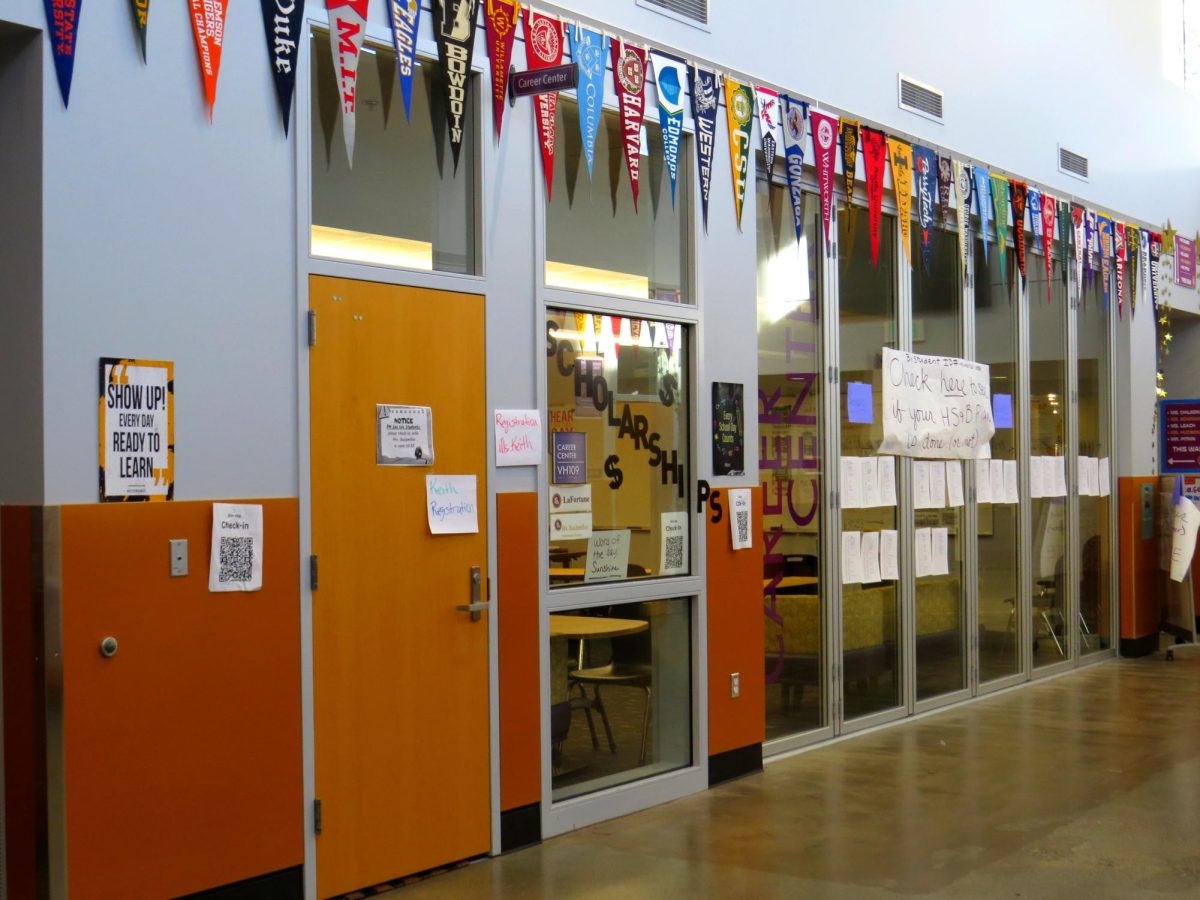 Photo of the Career Center, where you can turn in your community service forms