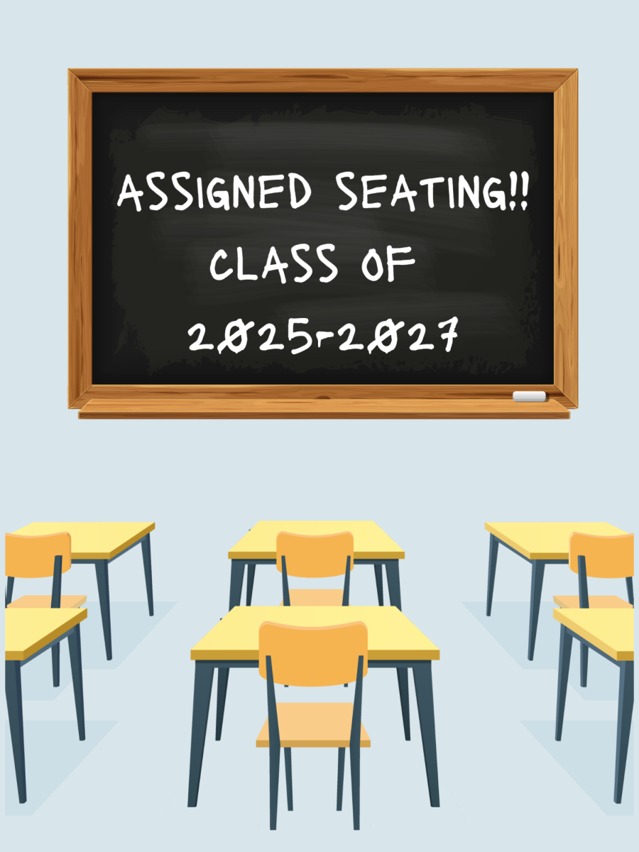 Animated photo that describes how assigned seats is introduced to high schoolers.