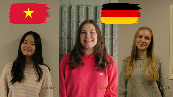 An Dang, Florentine Wald, Johanna Otto traveled from their home countries, Vietnam and Germany, respectively to study for a year in Lake Stevens.